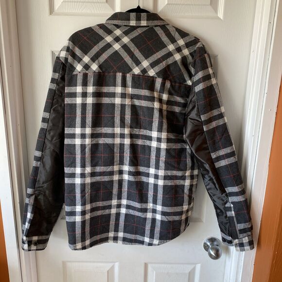 Boohoo Man Work Jacket Men’s Size Medium Plaid Button Up Outdoor - Picture 6 of 12
